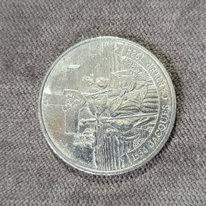 Vintage Canada Jacques Cartier Commemorative "Silver" Dollar 1984 G